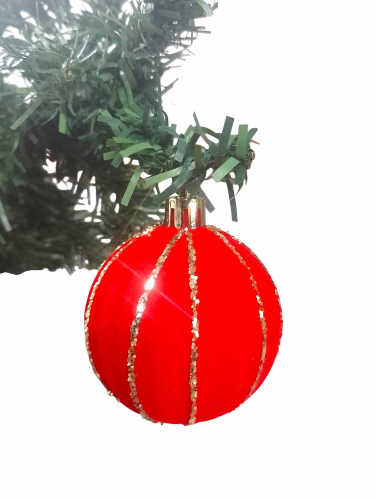 BOLA 8CM VELUDO DEC. C/5P�S